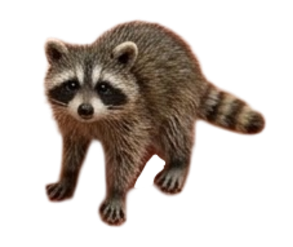 Nano raccoon at actual size